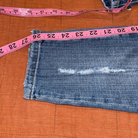 Current/Elliott The Stiletto Shredded Skinny Jeans Size 28 Blue Denim Womens - Picture 10 of 10